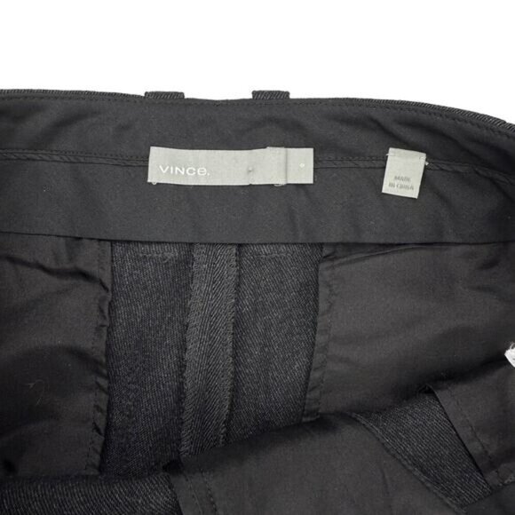 VINCE Wool Blend Crop Trouser Pant Sz 0 Gray - Picture 4 of 6